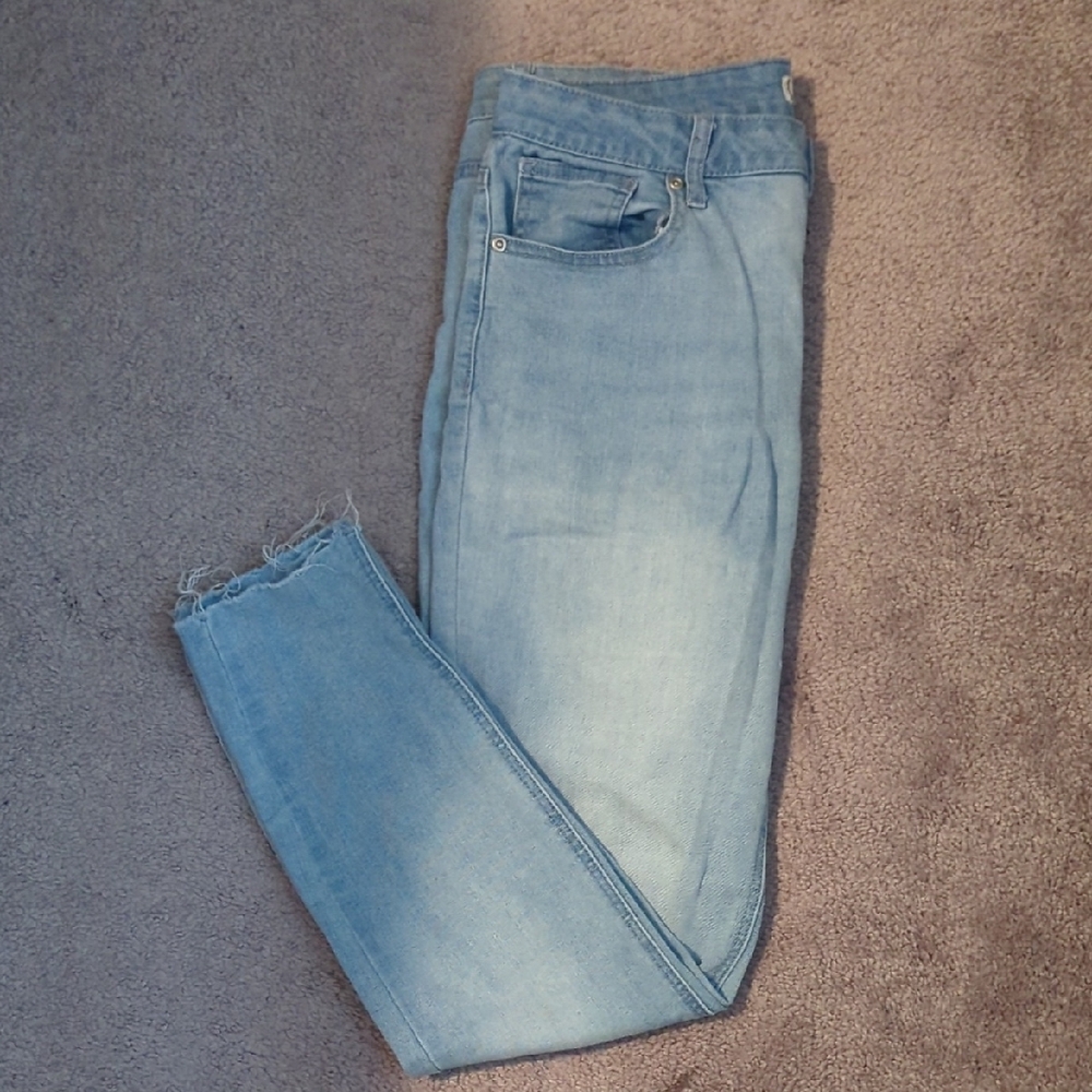 High Rise Light Blue Denim Jeans